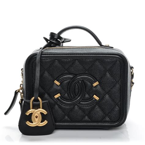 chanel black mini vanity|Chanel vanity case bag small.